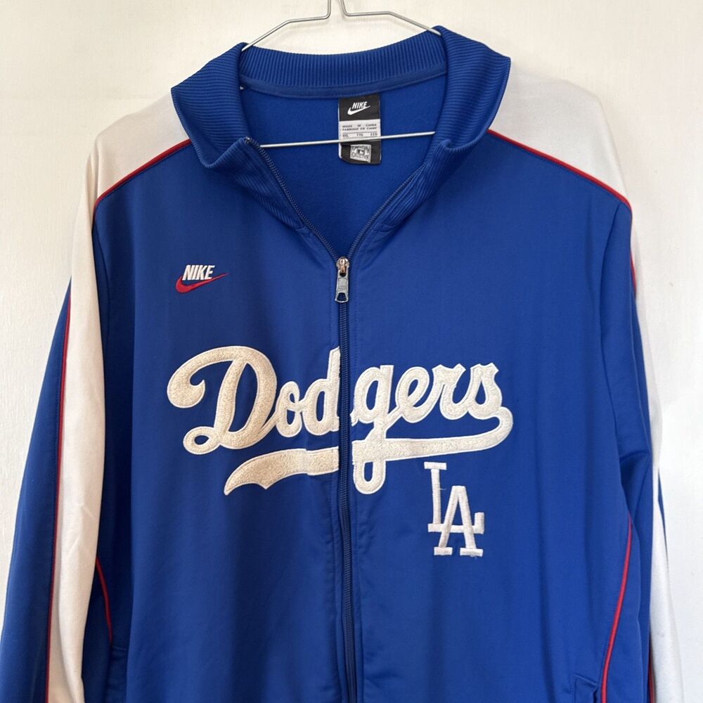 Vtg Nike Los Angeles Dodgers Jacket Cooperstown Collection Embroidered Men's XXL - Picture 2 of 15